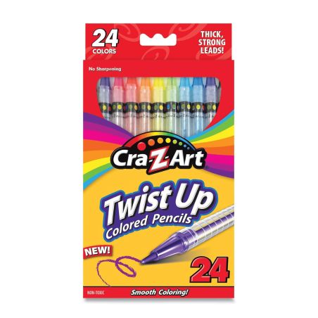Cra-Z-Art LAPICES DE COLORES TWIST UP SET 24 PCS
