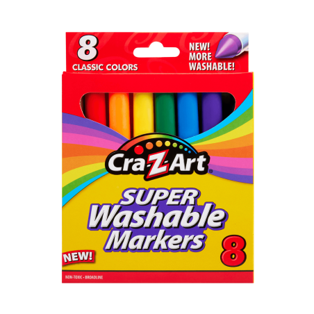 Cra-Z-Art  MARCADORES SUPER LAVABLES JUMBO SET 8 PCS