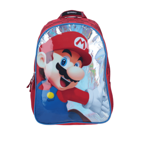 CHENSON Mochila Grande Mario Bros Rojo