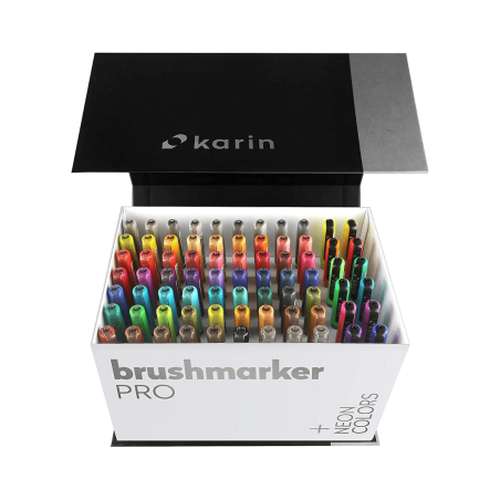 Mega Box Plus 72 rotuladores + 3 blender, KARIN MARKERS