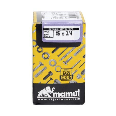 Tornillo Drywall Metal 6x3/4" 6 250 unidades - MAMUT