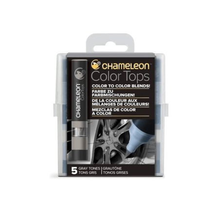 Set de 5 rotuladores- Tonos grises, CHAMELEON