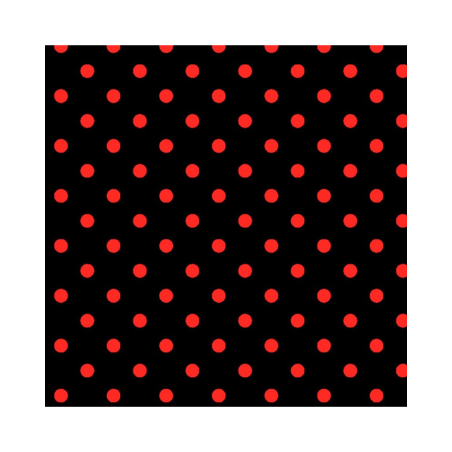 Papel lunar puntos rojo fondo negro 50 x 70 cm
