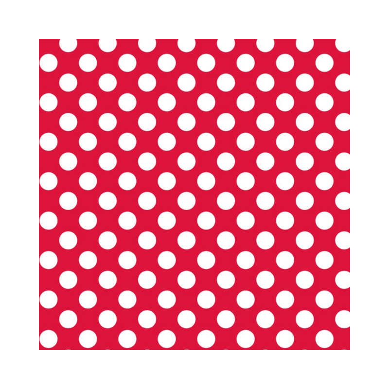 Papel crepe rojo con puntos blancos, ACRICOLOR