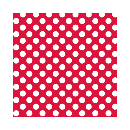 Papel crepe rojo con puntos blancos, ACRICOLOR
