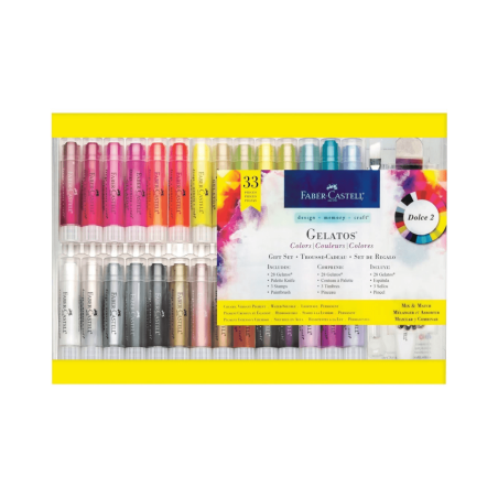 Set de Gelatos (barras acuarelables) de 33 Piezas - Faber-Castell