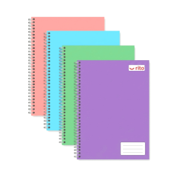Cuaderno Cuadriculado Tamaño Carta Tonos Pasteles - RITO