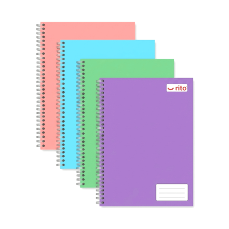 Cuaderno Cuadriculado Tamaño Carta Tonos Pasteles - RITO
