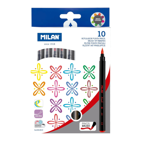 MILAN Set 10 Rotuladores punta pincel