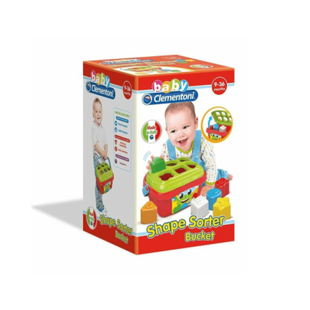 Juguete de cubo clasificador de formas, CLEMENTONI
