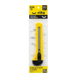 Estilete Retráctil 18mm Cutter Plástico - RITO