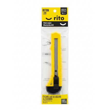 Estilete Retráctil 18mm Cutter Plástico - RITO