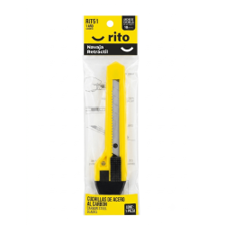 Estilete Retráctil 18mm Cuerpo Reforzado Cutter Plástico - RITO