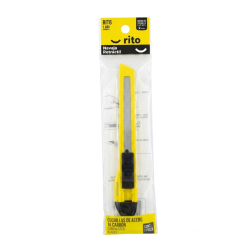 Estilete Retráctil 9mm Cutter Plástico - RITO