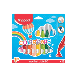 MAPED Marcadores Jumbo 12 Color Peps