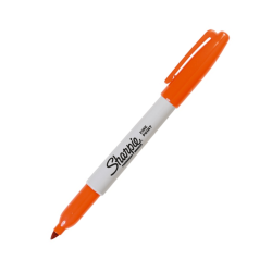 Marcador permanente punta fina naranja, SHARPIE