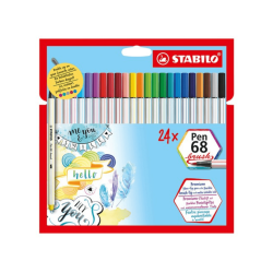 Marcador STABILO Pen68 Brush - caja 24 Pz.
