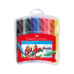 FABER-CASTELL Marcadores 12 unidades en estuche rígido -  jobbi