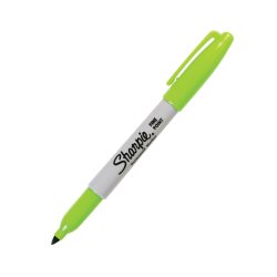 Marcador permanente punta fina verde lima , SHARPIE