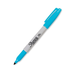 Marcador permanente punta fina turquesa, SHARPIE