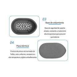 Mini Prensa Térmica, Plancha de Sublimación Portátil Blanca/Roja