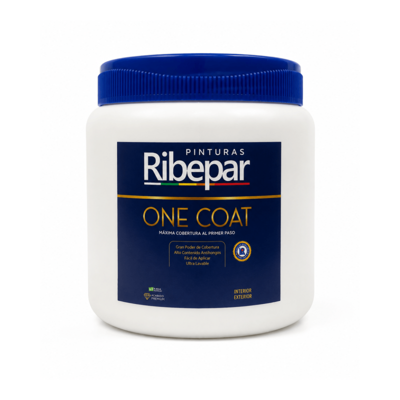 Pintura Acrílica One Coat Mate, 500g Blanca - RIBEPAR