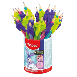 Lápiz HB + Guía de Dedos (Goma Ergonómica) - MAPED