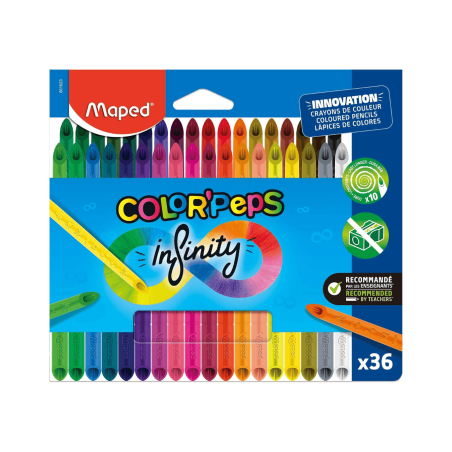 36 Lápices de Colores Infinity 100% Mina - MAPED