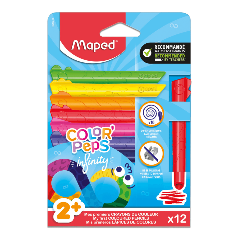 12 Lápices de Colores My First Jumbo Infinity 100% Mina - MAPED
