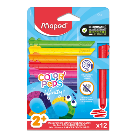 12 Lápices de Colores My First Jumbo Infinity 100% Mina - MAPED