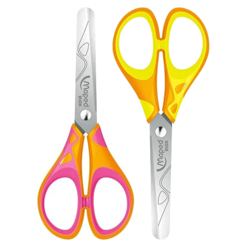 Tijera Escolar Essentials Soft Neón 13cm - MAPED
