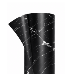 Vinil Adhesivo Decorativo Mármol Negro Veteado Blanco