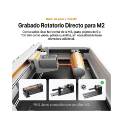 Accesorio Rotatorio RA3 Lite para Grabar Termos y Vasos Cilindricos - XTOOL