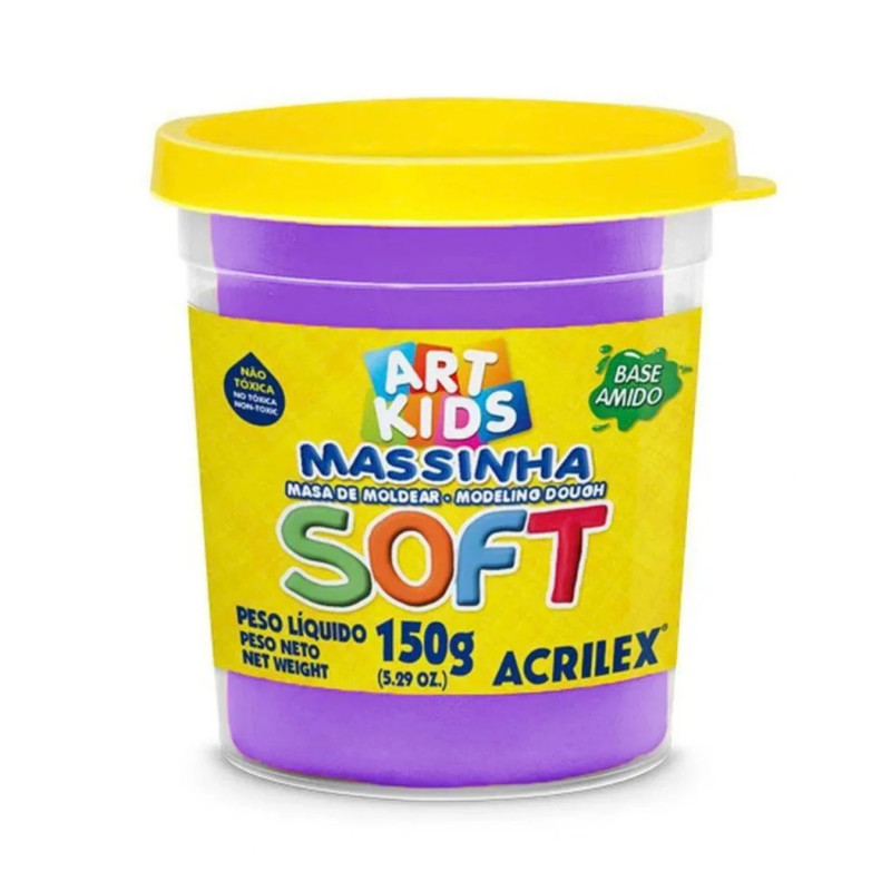 Masa de Moldear Soft Color Violeta 150g - ACRILEX