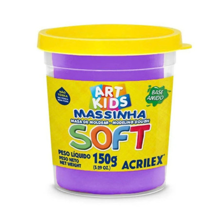 Masa de Moldear Soft Color Violeta 150g - ACRILEX