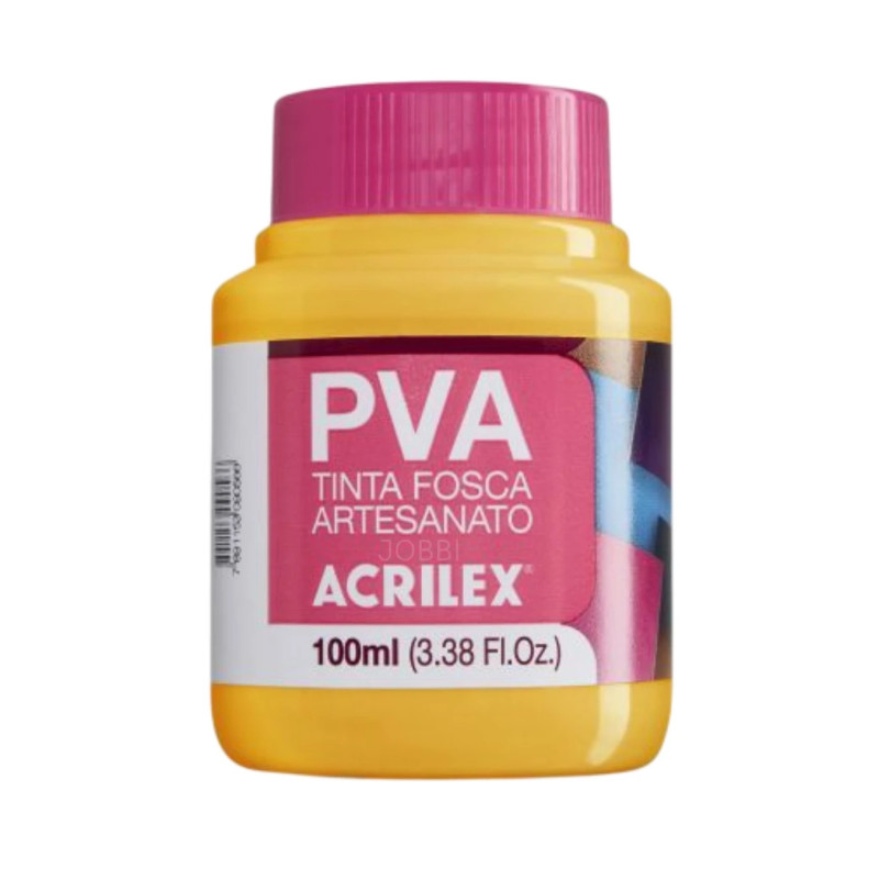 Pintura para Artesanía PVA Amarillo Oro 100ml, ACRILEX