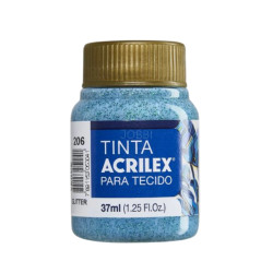 Pintura Glitter para Tela 37ml Verde 206 - ACRILEX