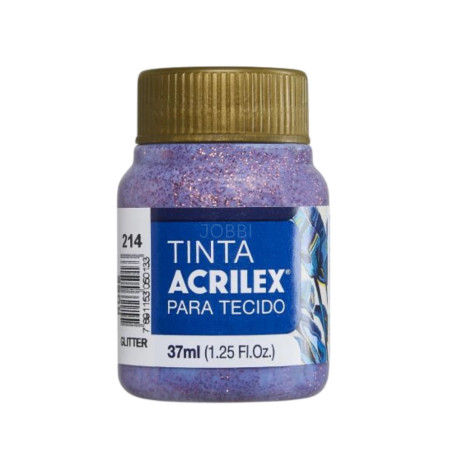 Pintura Glitter para Tela 37ml Rose 214 - ACRILEX