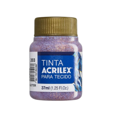 Pintura Glitter para Tela 37ml Cobre 203 - ACRILEX