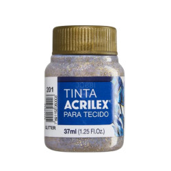 Pintura Glitter para Tela 37ml Oro 201 - ACRILEX