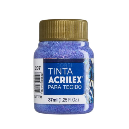 Pintura Glitter para Tela 37ml Violeta 207 - ACRILEX