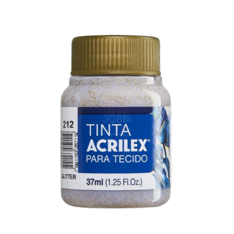 Pintura Glitter para Tela 37ml Amarillo 212 - ACRILEX