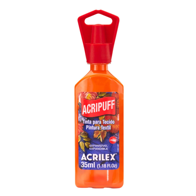 Pintura Expansiva Acripuff 35ml (Efecto Relieve 3D) Naranja - ACRILEX