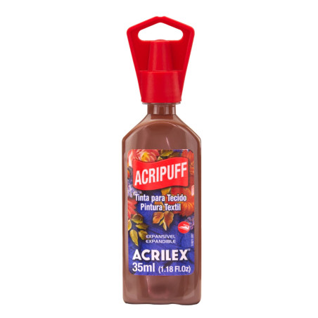 Pintura Expansiva Acripuff (Efecto Relieve 3D) 35ml Marrón - ACRILEX