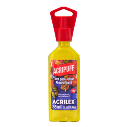 Pintura Expansiva Acripuff (Efecto Relieve 3D) 35ml Amarillo Oro - ACRILEX