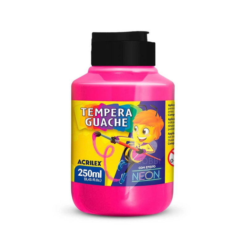 Tempera Guache 250ml Rosa Neón - ACRILEX