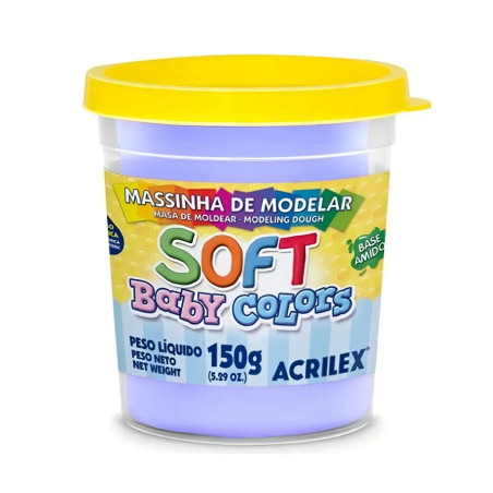 Masa de Moldear Soft 150g Lila bebé - ACRILEX
