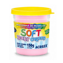 Masa de Moldear Soft 150g Rosa bebé - ACRILEX