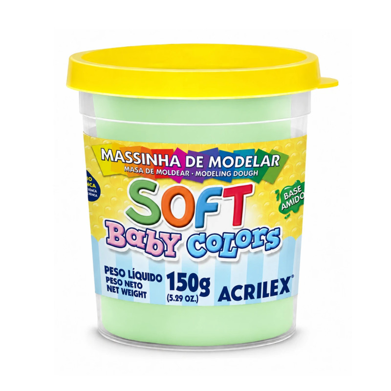 Masa de Moldear Soft 150g Verde bebé - ACRILEX