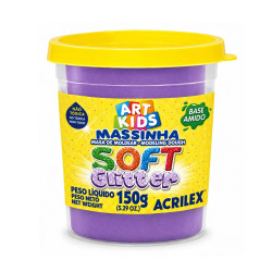 Masa de Moldear Soft Glitter 150g Violeta - ACRILEX
